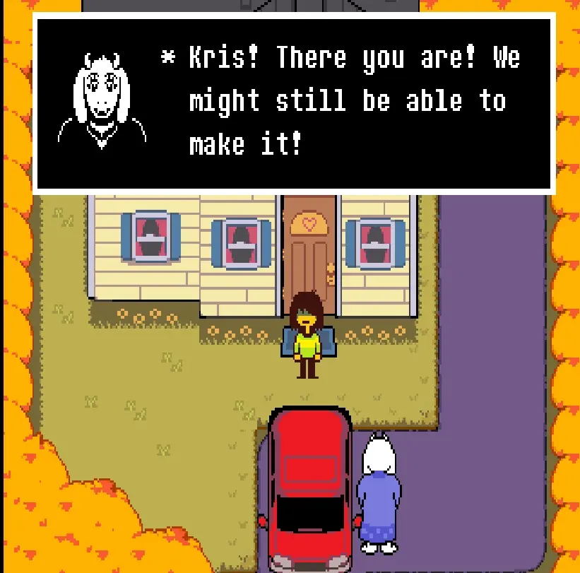 Deltarune Dark World environments showcasing the game's unique art style