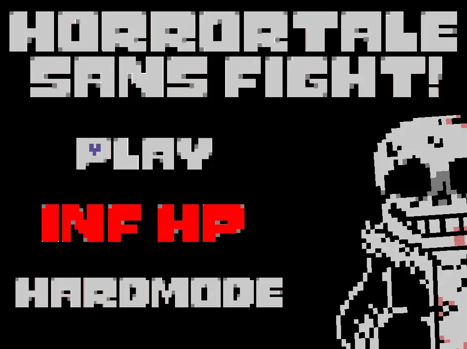 Horrortale Sans Fight gameplay - Horror-themed Bad Time Simulator battle