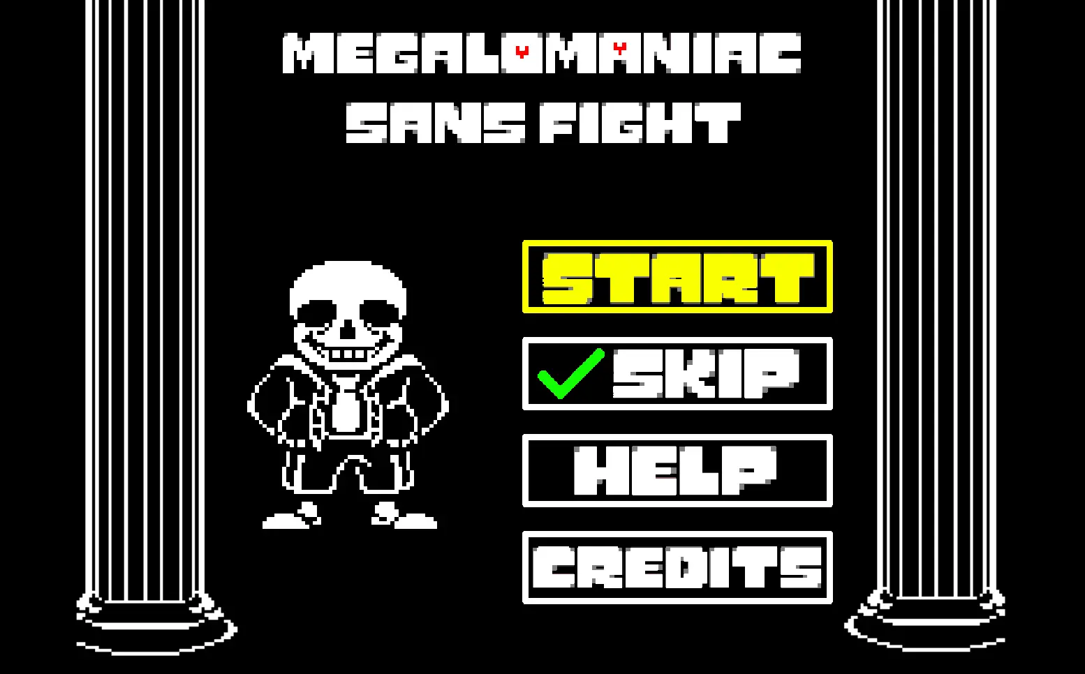 Megalomaniac Sans Fight bullet hell gameplay mechanics