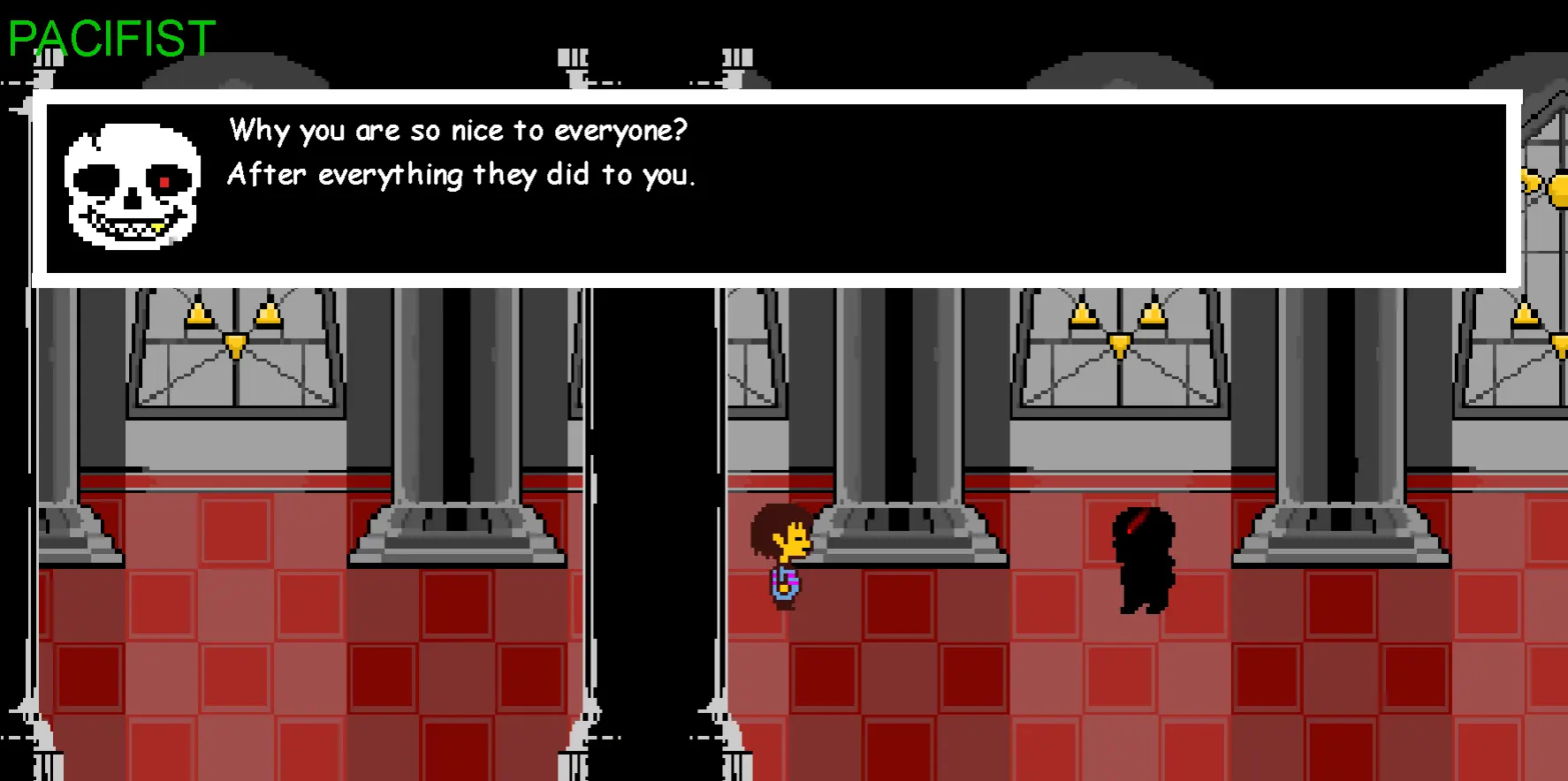 Three distinct battle phases showcasing Sans' transformation