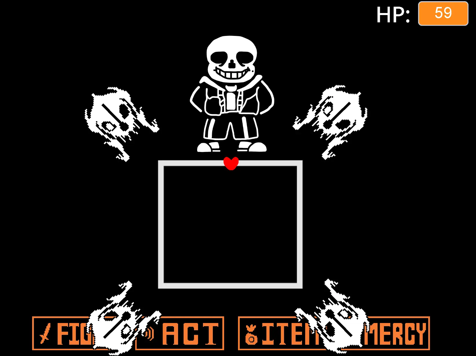 Undertale Sans Fight Gameplay Screenshot