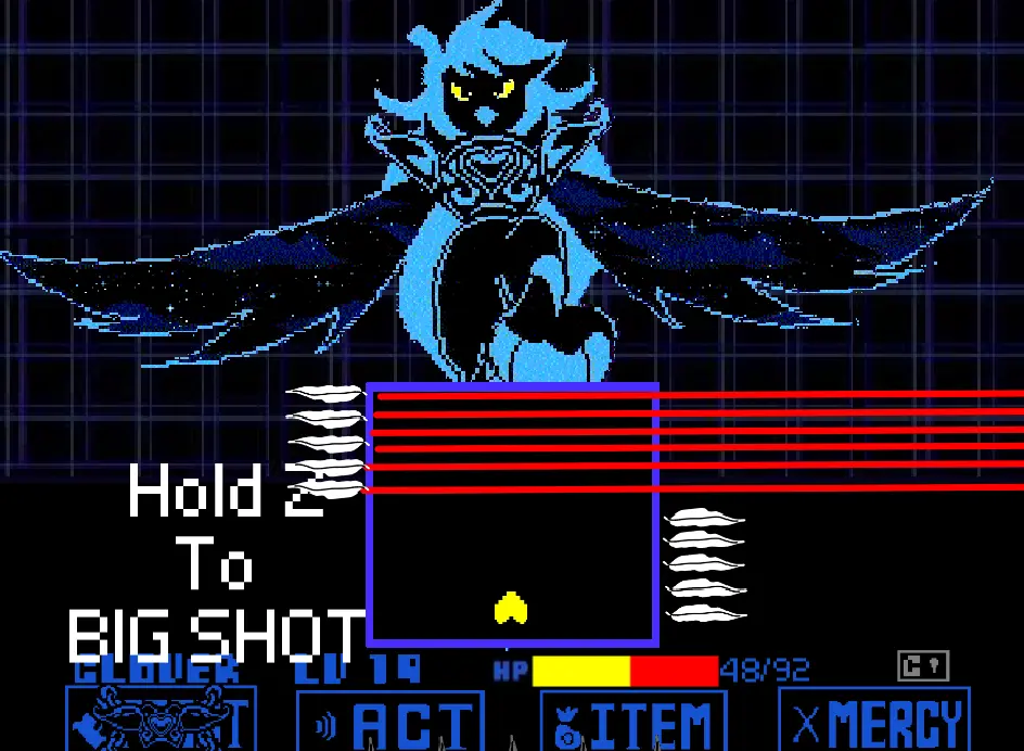 Zenith Martlet Fight gameplay screenshot showing intense cosmic bullet patterns